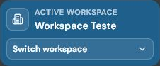Sidebar card showing the active Workspace.