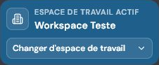 Carte de la barre latérale affichant l'Espace de travail actif.